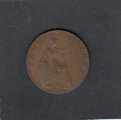 Beschrijving: 1/2 Penny GEORGIUS V